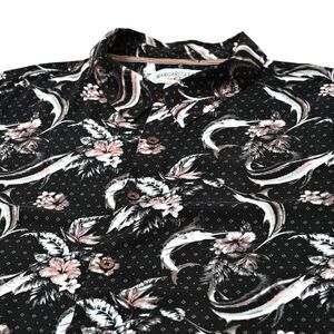 Margaritaville Button Up Shirt Mens 2XL XXL Marlin Floral Tropical Hawaiian Camp